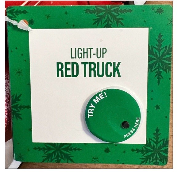 NWT Festive Voice Light Up Red Vintage Truck Christmas Decor w/ Trees - Picture 8 of 14